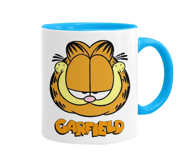 Garfield — Mug colored light blue, ceramic, 330ml
