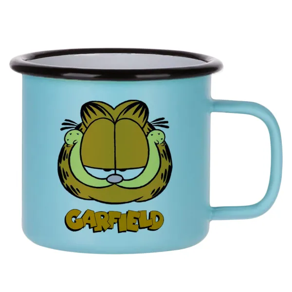 Garfield — Κούπα Μεταλλική εμαγιέ ΜΑΤ σιέλ 360ml