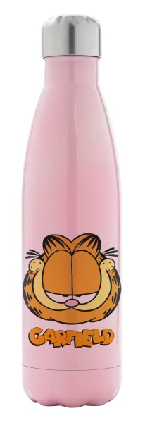 Garfield — Μεταλλικό παγούρι θερμός Ροζ Ιριδίζον (Stainless steel), διπλού τοιχώματος, 500ml