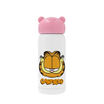 Garfield, Pink stainless steel thermal flask, 320ml