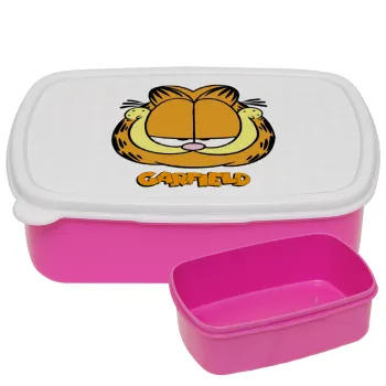Garfield, ΡΟΖ παιδικό δοχείο φαγητού (lunchbox) πλαστικό (BPA-FREE) Lunch Βox M18 x Π13 x Υ6cm
