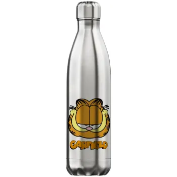 Garfield, Μεταλλικό παγούρι θερμός Inox (Stainless steel), διπλού τοιχώματος, 750ml