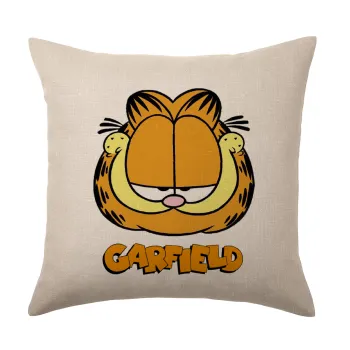 Garfield, Μαξιλάρι καναπέ ΛΙΝΟ 40x40cm περιέχεται το  γέμισμα