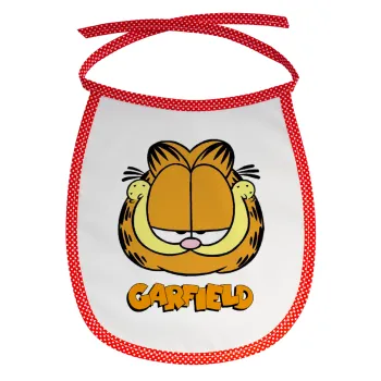 Garfield, Σαλιάρα μωρού αλέκιαστη με κορδόνι Κόκκινη