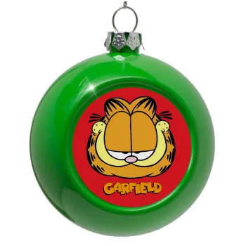 Garfield, Στολίδι Χριστουγεννιάτικη μπάλα δένδρου Πράσινο 8cm