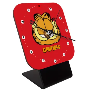 Garfield, Επιτραπέζιο ρολόι ξύλινο με δείκτες (10cm)