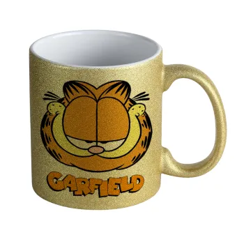 Garfield, Κούπα Χρυσή Glitter που γυαλίζει, κεραμική, 330ml