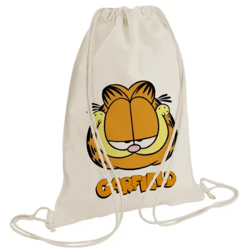Garfield, Τσάντα πλάτης πουγκί GYMBAG natural (28x40cm)
