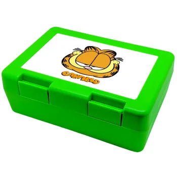 Garfield, Children's cookie container GREEN 185x128x65mm (BPA free plastic)