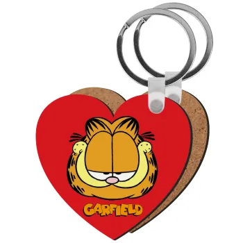 Garfield, Μπρελόκ Ξύλινο καρδιά MDF