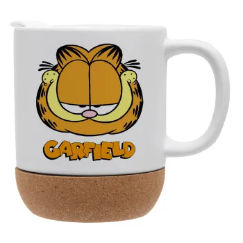 Garfield, Κούπα, κεραμική με βάση φελού και καπάκι (ΜΑΤ), 330ml