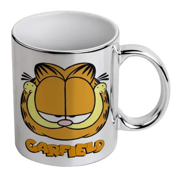 Garfield, Mug ceramic, silver mirror, 330ml
