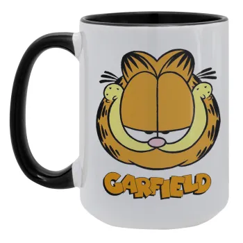 Garfield, Κούπα Mega 15oz, κεραμική Μαύρη, 450ml