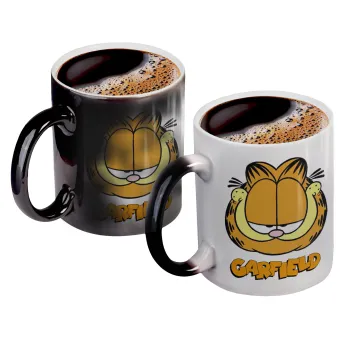 Garfield, Κούπα Μαγική, κεραμική, 330ml που αλλάζει χρώμα με το ζεστό ρόφημα