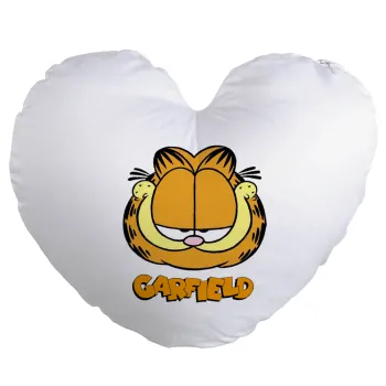 Garfield, Μαξιλάρι καναπέ καρδιά 40x40cm περιέχεται το  γέμισμα