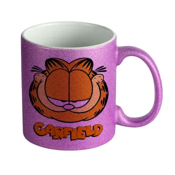 Garfield, Κούπα Μωβ Glitter που γυαλίζει, κεραμική, 330ml