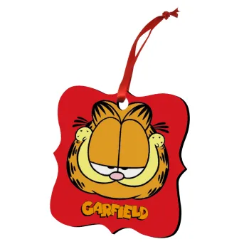 Garfield, Christmas ornament polygon wooden 7.5cm
