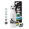 Soccer Metal mug thermos, double wall, 550ml