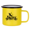 Metallic enamel MATT Yellow cup 360ml