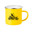 Yellow Enamel Metallic Cup 360ml