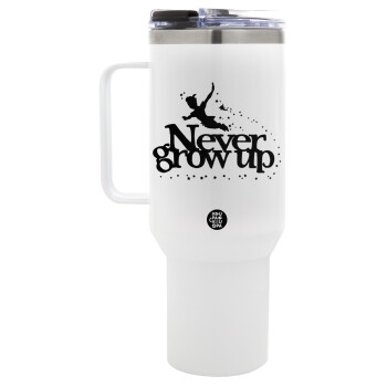 Peter pan, Never Grow UP, Mega Stainless steel Tumbler with lid, double wall 1,2L