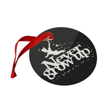 Peter pan, Never Grow UP, Christmas ornament glass 9cm
