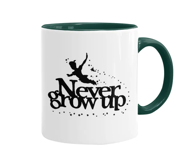 Peter pan — Mug colored green, ceramic, 330ml