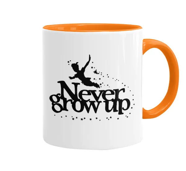 Peter pan — Mug colored orange, ceramic, 330ml