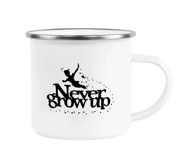 Peter pan — Metallic enamel cup white 360ml