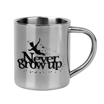 Peter pan, Never Grow UP, Κούπα Ανοξείδωτη διπλού τοιχώματος 300ml