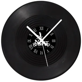 Peter pan, Never Grow UP, Ρολόι τοίχου Βινύλιο (30cm)