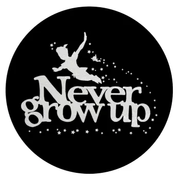 Peter pan, Never Grow UP, Επιφάνεια κοπής γυάλινη στρογγυλή (30cm)