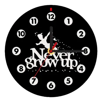 Peter pan, Never Grow UP, Wooden wall clock (20cm)