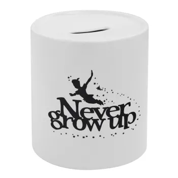 Peter pan, Never Grow UP, Κουμπαράς πορσελάνης με τάπα
