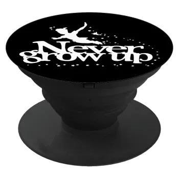 Peter pan, Never Grow UP, Phone Holders Stand  Black Hand-held Mobile Phone Holder