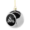 Silver 8cm Christmas tree ball ornament