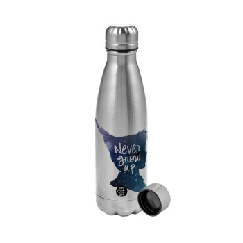 Never Grow UP, Μεταλλικό παγούρι νερού, ανοξείδωτο ατσάλι, 750ml