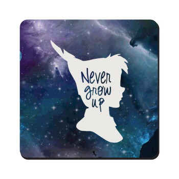 Never Grow UP, Τετράγωνο μαγνητάκι ξύλινο 9x9cm
