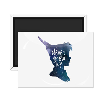 Never Grow UP, Ορθογώνιο μαγνητάκι ψυγείου διάστασης 9x6cm