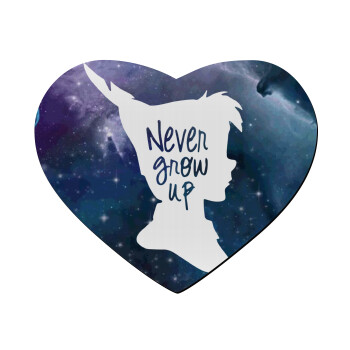 Never Grow UP, Mousepad heart 23x20cm