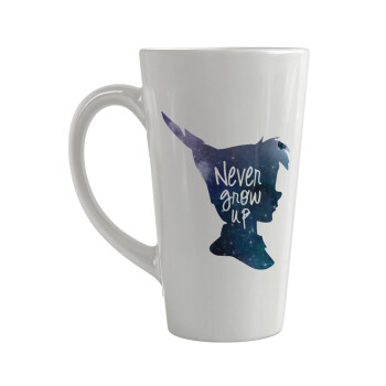 Never Grow UP, Κούπα κωνική Latte Μεγάλη, κεραμική, 450ml
