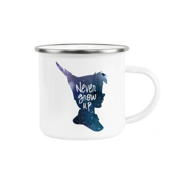 Never Grow UP, Metallic enamel cup white 360ml