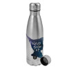 Metallic water bottle, stainless steel, 750ml