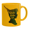 Ceramic coffee mug yellow, 330ml
