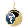 Golden Christmas tree ball ornament 8cm