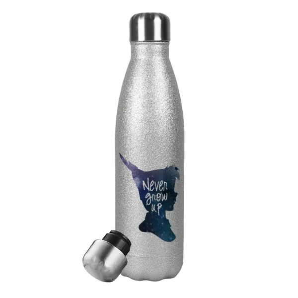Never Grow UP — Glitter Aσημένιο (500ml)
