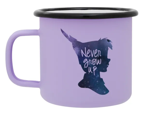 Never Grow UP — Κούπα Μεταλλική εμαγιέ ΜΑΤ Light Pastel Purple 360ml