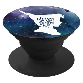 Never Grow UP, Phone Holders Stand  Black Hand-held Mobile Phone Holder