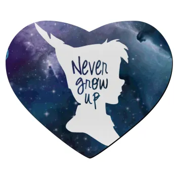 Never Grow UP, Mousepad heart 23x20cm