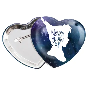 Never Grow UP, Κονκάρδα παραμάνα καρδιά (57x52mm)